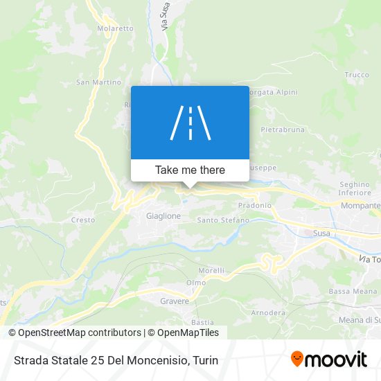 Strada Statale 25 Del Moncenisio map