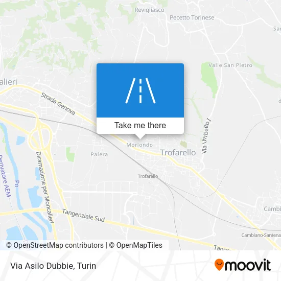 Via Asilo Dubbie map