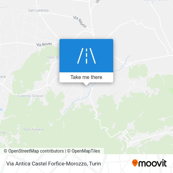 Via Antica Castel Forfice-Morozzo map