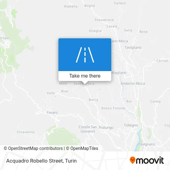 Acquadro Robello Street map