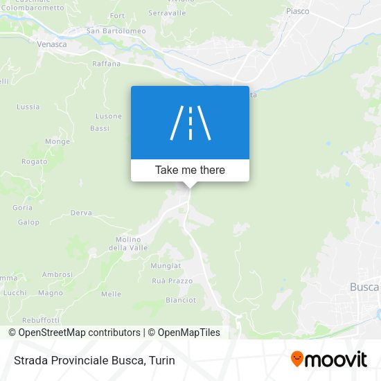 Strada Provinciale Busca map