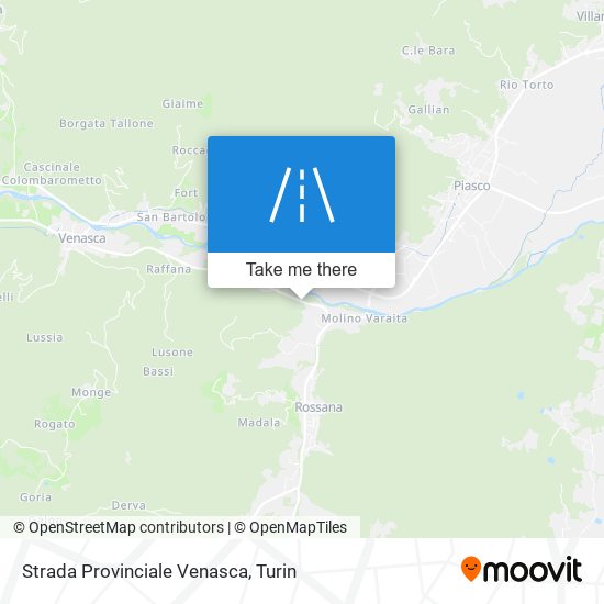 Strada Provinciale Venasca map