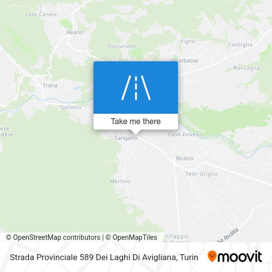 Strada Provinciale 589 Dei Laghi Di Avigliana map