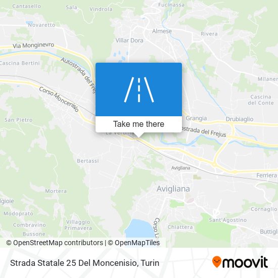 Strada Statale 25 Del Moncenisio map