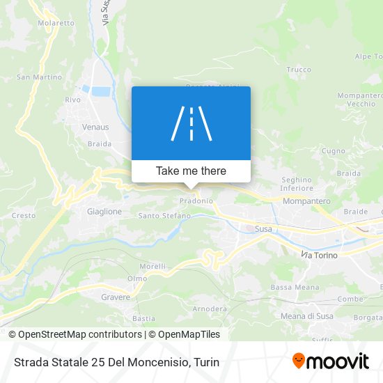 Strada Statale 25 Del Moncenisio map