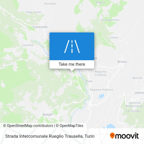 Strada Intercomunale Rueglio Trausella map