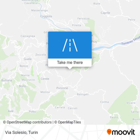 Via Solesio map