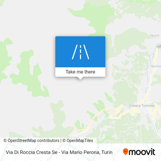 Via Di Roccia Cresta Se - Via Mario Perona map