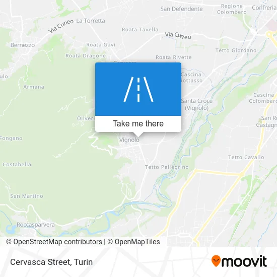 Cervasca Street map
