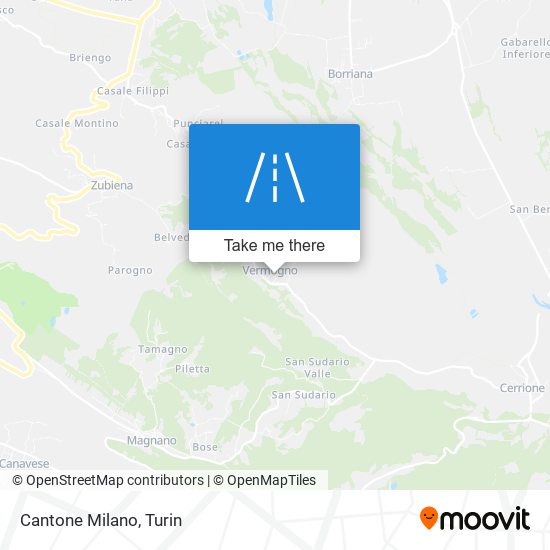 Cantone Milano map