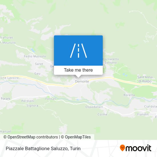 Piazzale Battaglione Saluzzo map
