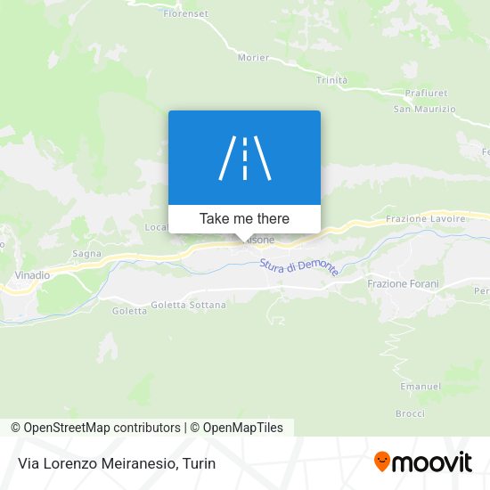 Via Lorenzo Meiranesio map