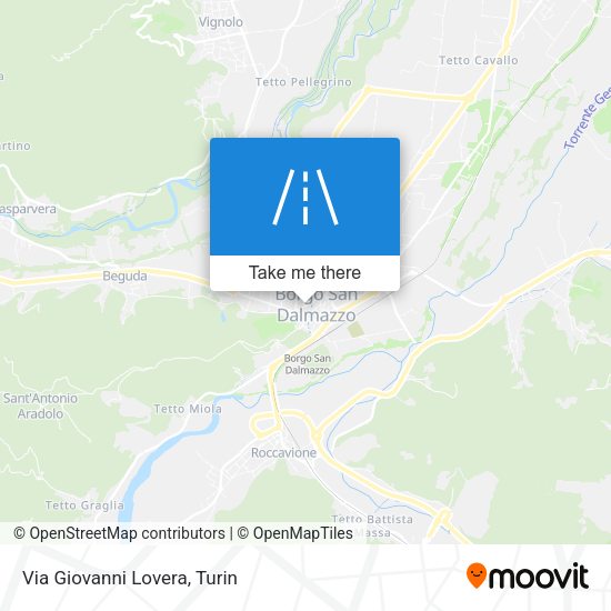 Via Giovanni Lovera map