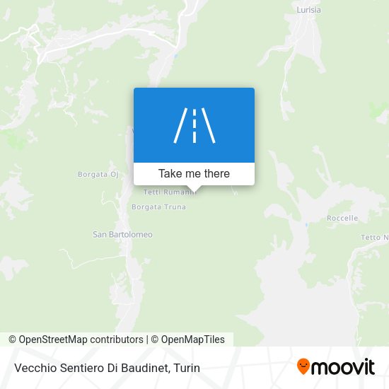 Vecchio Sentiero Di Baudinet map