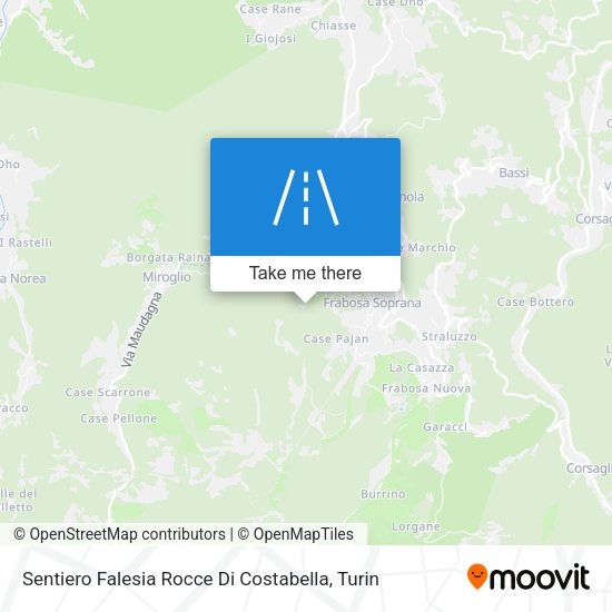 Sentiero Falesia Rocce Di Costabella map