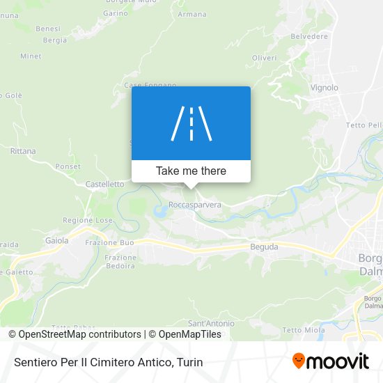 Sentiero Per Il Cimitero Antico map