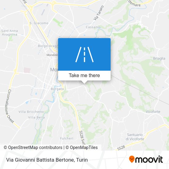 Via Giovanni Battista Bertone map