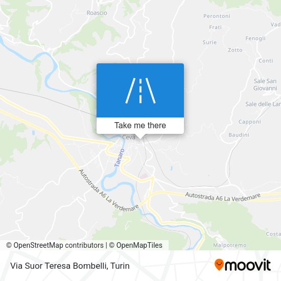 Via Suor Teresa Bombelli map