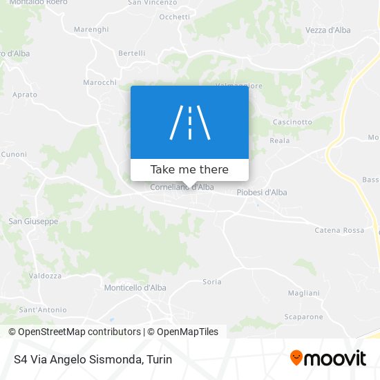 S4 Via Angelo Sismonda map