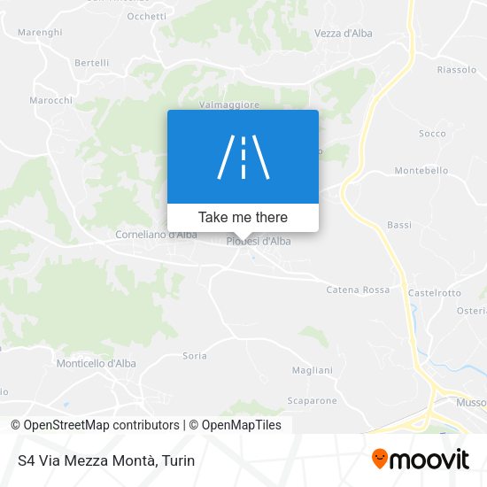 S4 Via Mezza Montà map