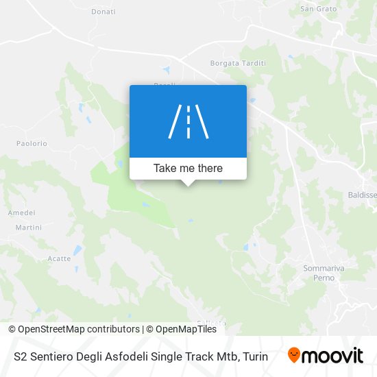 S2 Sentiero Degli Asfodeli Single Track Mtb map