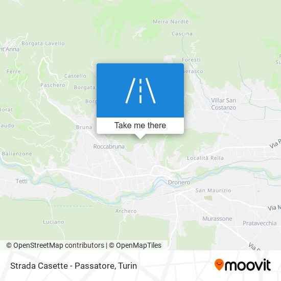 Strada Casette - Passatore map
