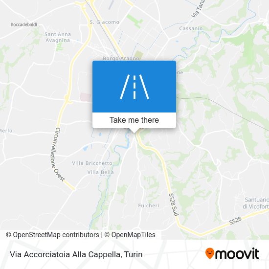 Via Accorciatoia Alla Cappella map