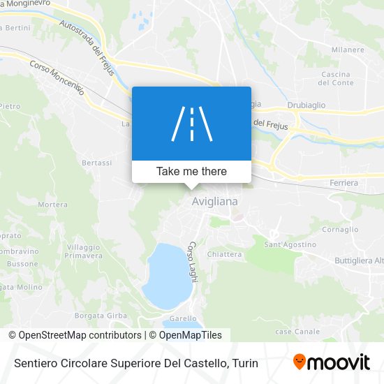 Sentiero Circolare Superiore Del Castello map