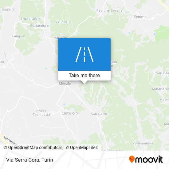 Via Serra Cora map