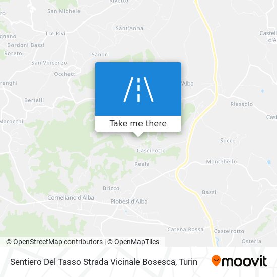 Sentiero Del Tasso Strada Vicinale Bosesca map