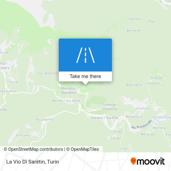 La Vio Dî Sarëtin map