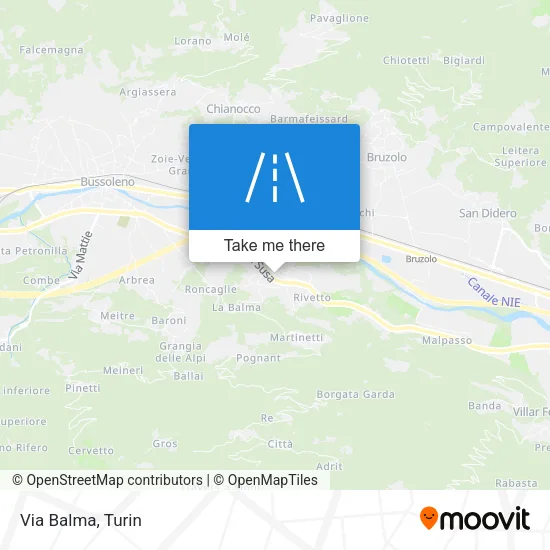 Via Balma map