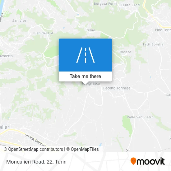 Moncalieri Road, 22 map
