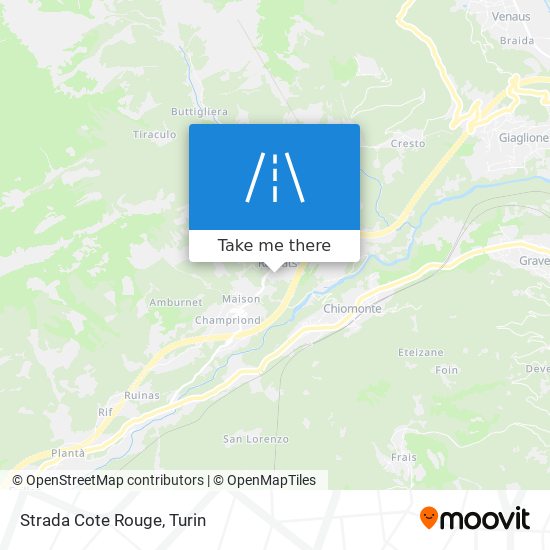 Strada Cote Rouge map