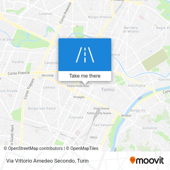 Via Vittorio Amedeo Secondo map
