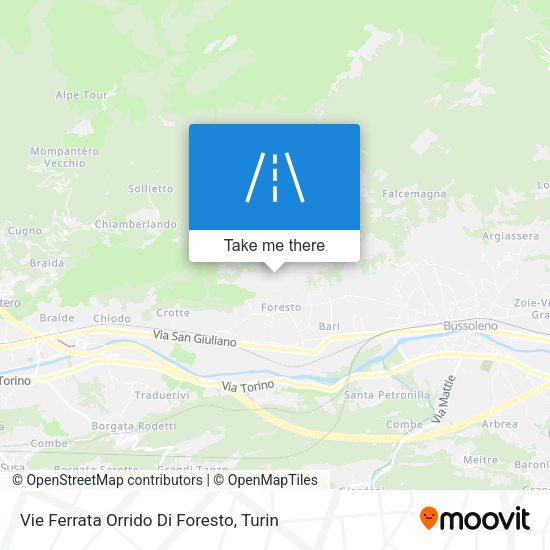 Vie Ferrata Orrido Di Foresto map