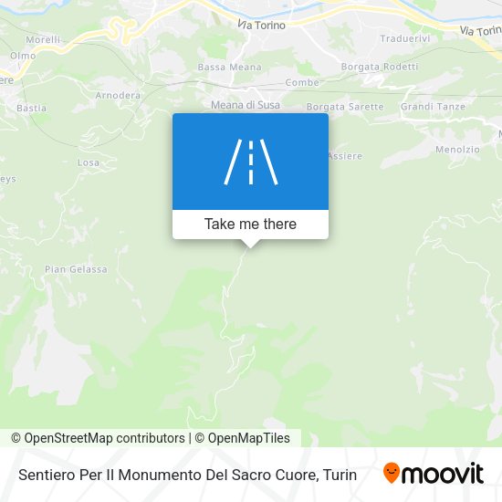 Sentiero Per Il Monumento Del Sacro Cuore map
