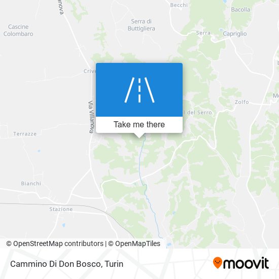 Cammino Di Don Bosco map