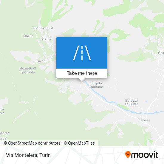 Via Montelera map