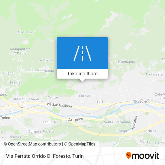 Via Ferrata Orrido Di Foresto map