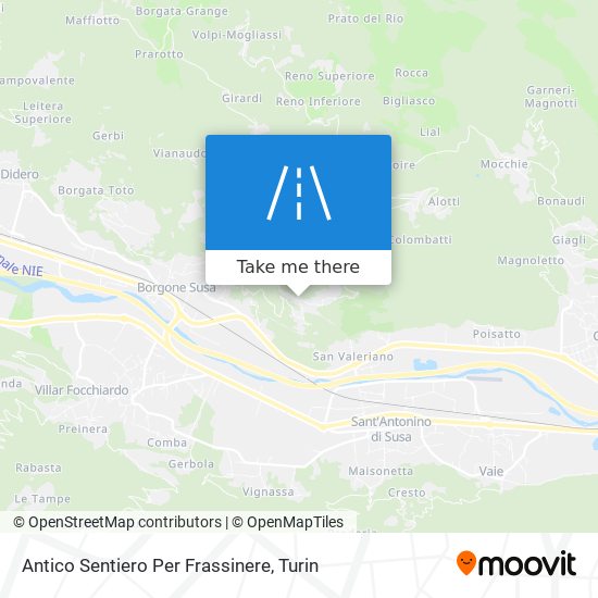 Antico Sentiero Per Frassinere map