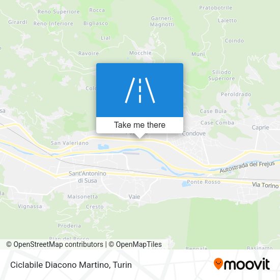 Ciclabile Diacono Martino map