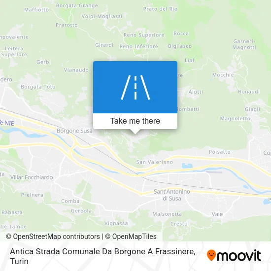 Antica Strada Comunale Da Borgone A Frassinere map