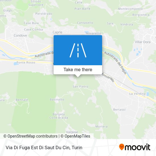 Via Di Fuga Est Di Saut Du Cin map