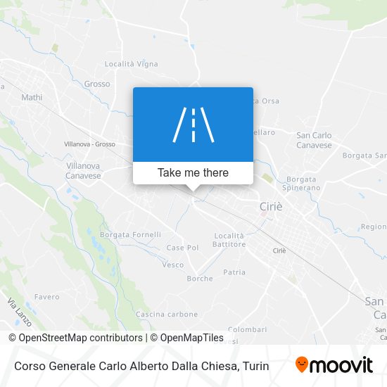 Corso Generale Carlo Alberto Dalla Chiesa map