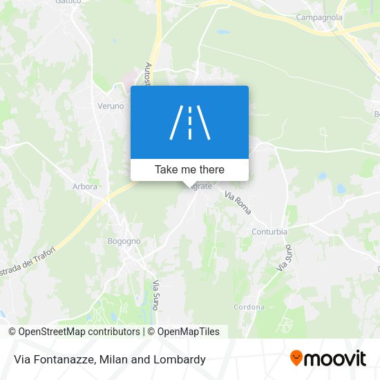 Via Fontanazze map