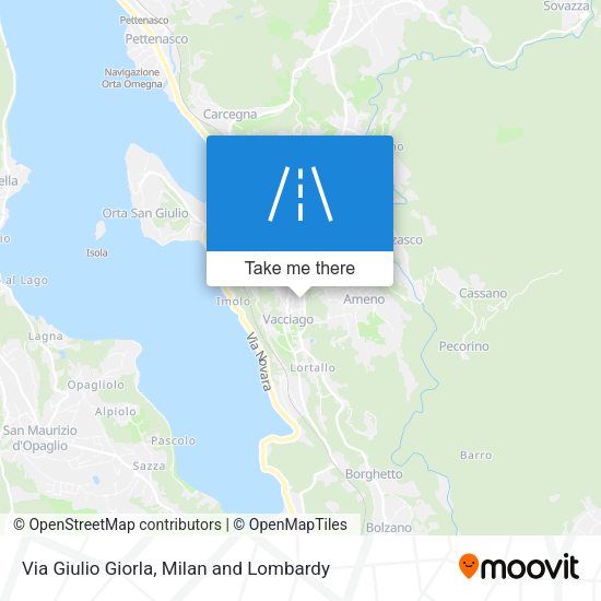 Via Giulio Giorla map