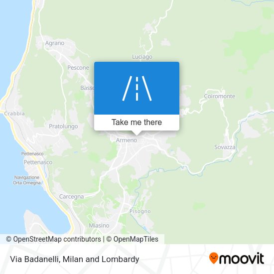 Via Badanelli map