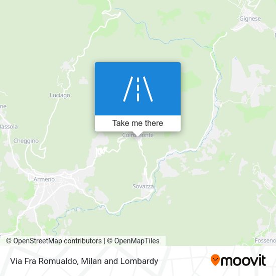 Via Fra Romualdo map