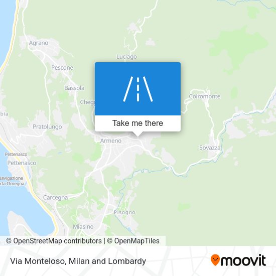 Via Monteloso map